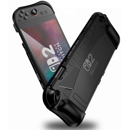 Etui do Nintendo Switch 2 2025 Lekkie do grania poprawia chwyt, czarne - ochronne z podstawką
