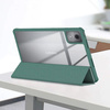 Etui z klapką Clear do Lenovo Tab K11 Plus 11.45 / Lenovo K11 Plus, zielone - ochronne z podstawką