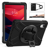 Etui Armor Strap z paskiem do Lenovo Tab M11 10.95, czarne - ochronne z podstawką, dostęp do portów i przycisków