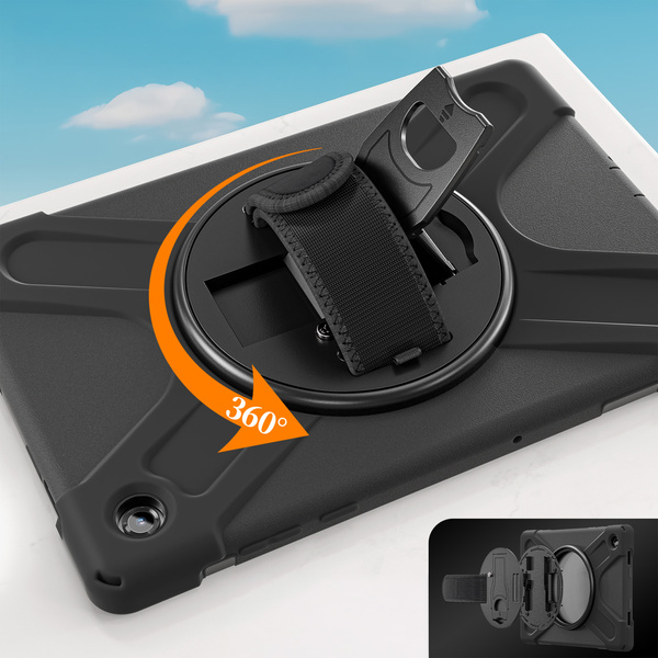 Etui do Samsung Galaxy Tab A11 Plus 10.9 2025 - Pancerne z szybką, uchwytem i paskiem