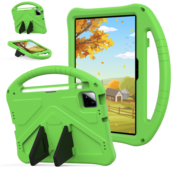 Etui FunColor do Xiaomi Pad 7 / Pad 7 Pro 11.2 pancerne / Xiaomi Pad 7 Pro, zielone - ochronne z podstawką