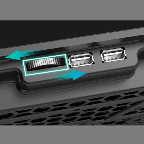 Podkładka chłodząca do Laptopa LED 15-18 regulacja chłodzenia cicha, czarny