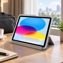 	Etui Crystal do Apple iPad 10.9 10 2022 / iPad 11 A16 2025 Gen 10 11, szare - ochronne z podstawką