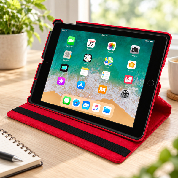 Etui obrotowe do Apple iPad Air/ Air 2 9.7" 2017/2018 gen 5/6 - czerwone