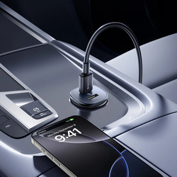 Ładowarka samochodowa do tabletu i telefonu Baseus GoTrip 2 x USB-C 30W, czarna
