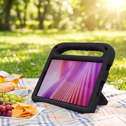 Etui ochronne z uchwytem do Lenovo Tab One 8.7 2025 TB305FU TB305XU, czarne, z podstawką