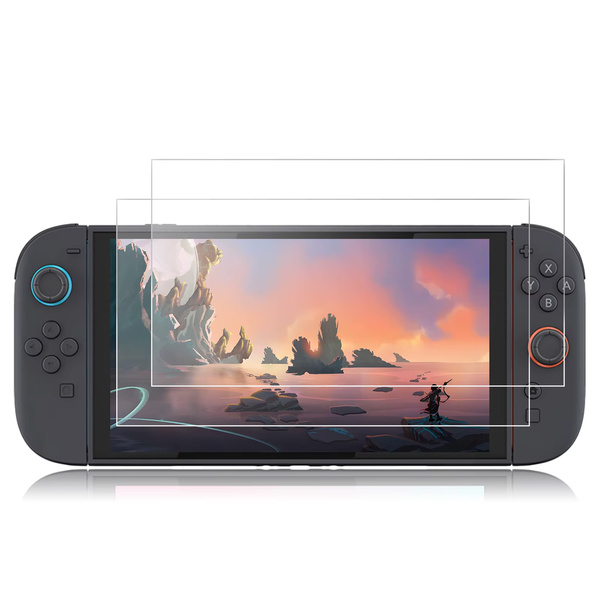 Szkło hartowane do Nintendo Switch Oled zestaw - ochrona ekranu 9H, pełne pokrycie, oleofobowe