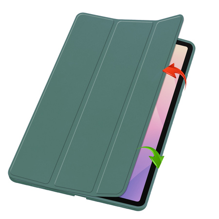 Etui Smart Pencil do Samsung Galaxy Tab S11 11 SM SMX736 z klapką, zielone - ochronne