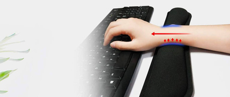 Zestaw ergonomicznych żelowych podkładek Strado - 3 sztuki (Czarny)