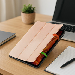 Etui Smart z klapką do Lenovo Tab K11 Plus 11.45 / Lenovo K11 Plus, różowe złoto - ochronne z podstawką
