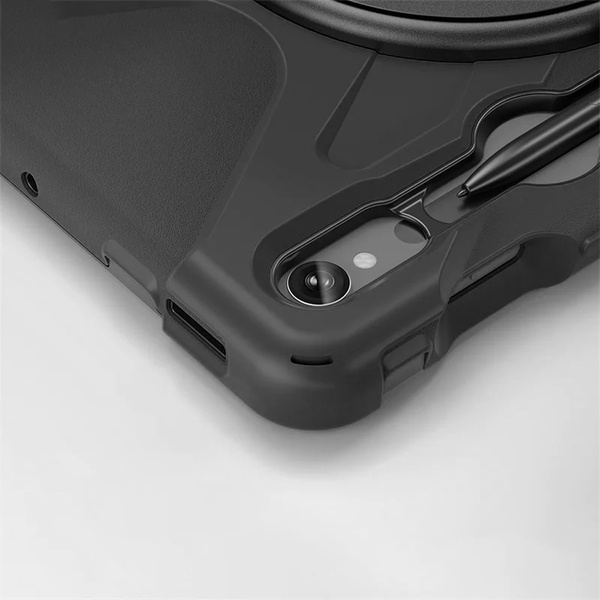 Etui Armor z uchwytem do Galaxy Tab S9 / S10 FE / Galaxy Tab X716B / Galaxy Tab X510, czarne - ochronne z podstawką