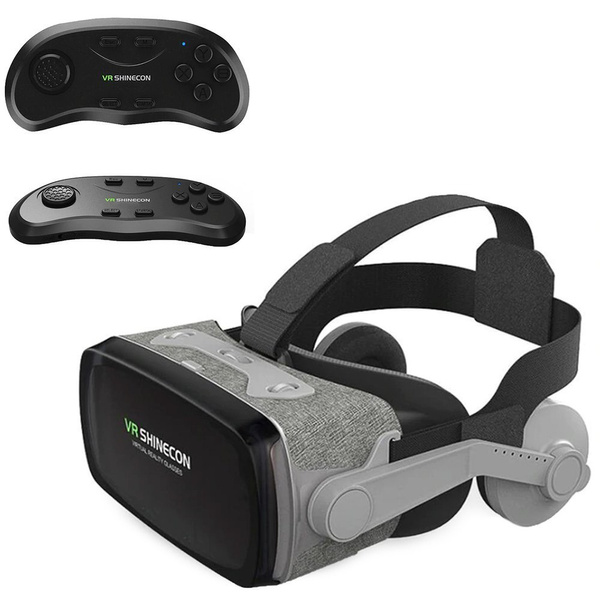 Zestaw Okulary 3D VR Shinecon G07E + Gamepad - do smartfona na filmy, gry i VR