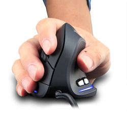 Pionowa myszka ergonomiczna wertykalna podświetlana LED USB Zelotes T20