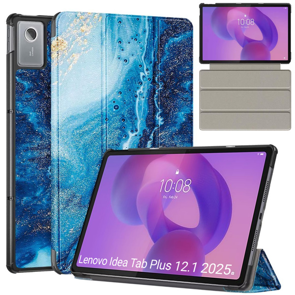 Etui do Lenovo Idea Tab Plus 12.1 2025 - ochronne z podstawką, dostęp do portów i przycisków
