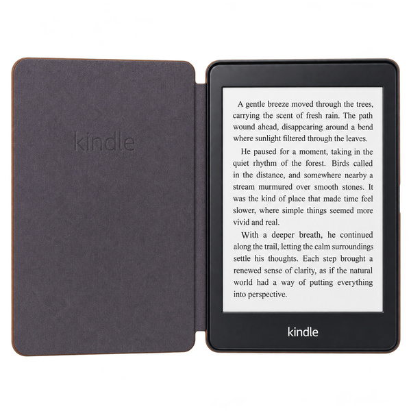 Etui Slim Case do Amazon Kindle Paperwhite 4, brązowe - ochronne z podstawką, dostęp do portów i przycisków