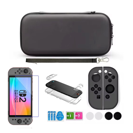 Zestaw akcesoriów - etui szkło - do Nintendo Switch 2 - Black