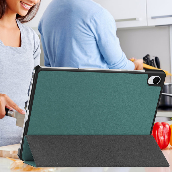 Etui Smart do Samsung Galaxy Tab S11 11 SM SMX736 z klapką, zielone - ochronne z podstawką