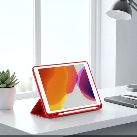 Etui Smart case do Apple iPad Mini 4 5 2015 / 2019 z klapką wake up sleep / Apple iPad Mini 4 / Apple iPad Mini 5, czerwone - ochronne
