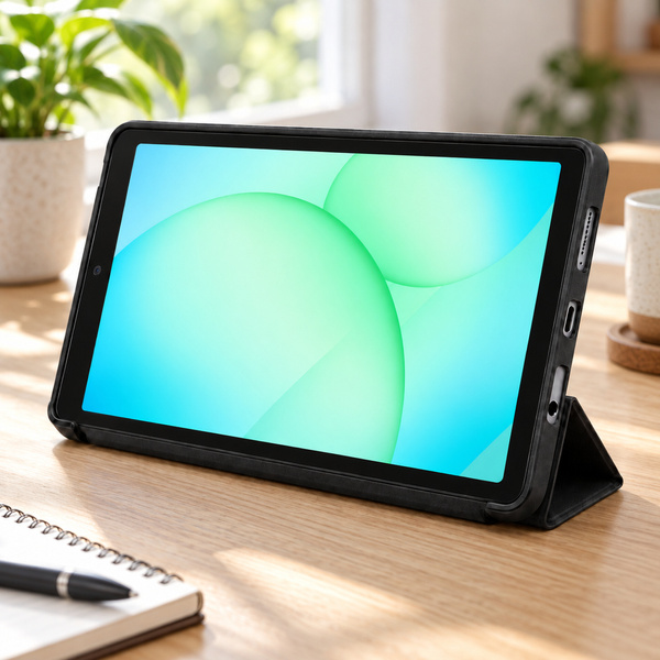 Etui Smart do Galaxy Tab A11 X135/X133 A9 SM-X115/SM-X110 z klapką - czarne