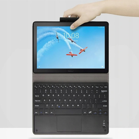 Etui podstawka klawiatura Bluetooth do Lenovo M10 Gen.2 TB-X306F/L TB-X306X, czarne