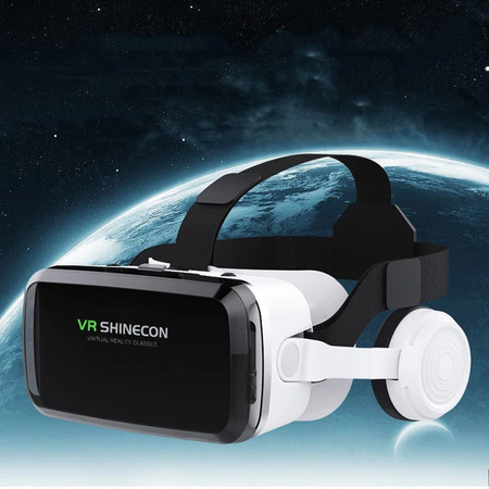 Okulary VR 3D do wirtualnej rzeczywistości gogle - Shinecon G04BS + słuchawki + Pilot Bluetooth