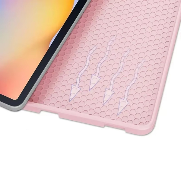 Etui z klawiaturą Bluetooth do Redmi Pad 2 Pro 2025, różowe - ochronne z podstawką, dostęp do portów i przycisków