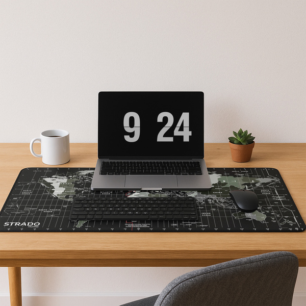 Duża podkładka pod myszkę laptop Gamingowa mata na biurko 90x40 XXL, czarny