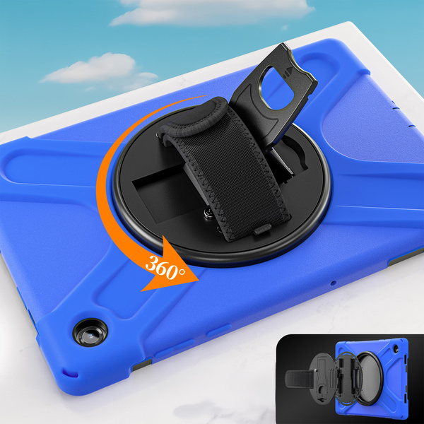 Etui do Samsung Galaxy Tab A9 Plus - Pancerne z uchwytem i paskiem
