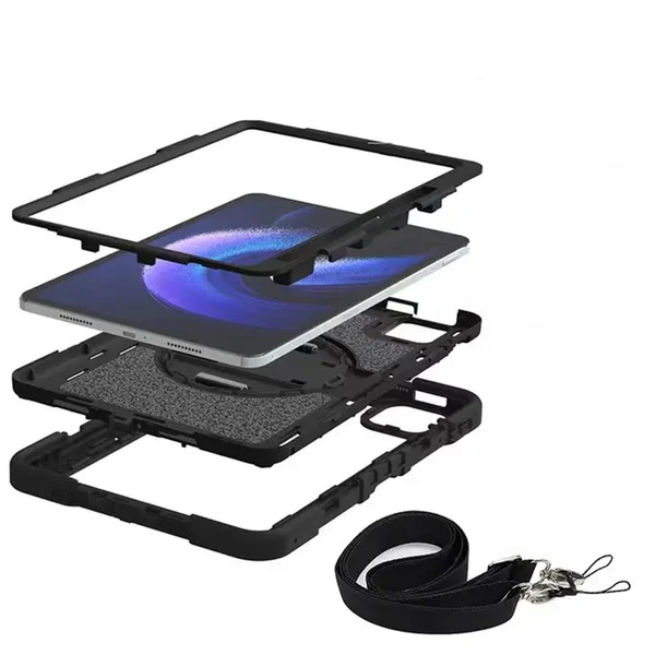 Etui Armor do Xiaomi Pad 7 Pad 7 Pro 11.2 pancerne / 7 Pro, czarne - ochronne z podstawką