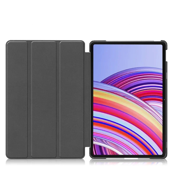 Etui Smart z klapką do Xiaomi Redmi Pad Pro 12.1 2024, czarne - ochronne z podstawką, dostęp do portów i przycisków