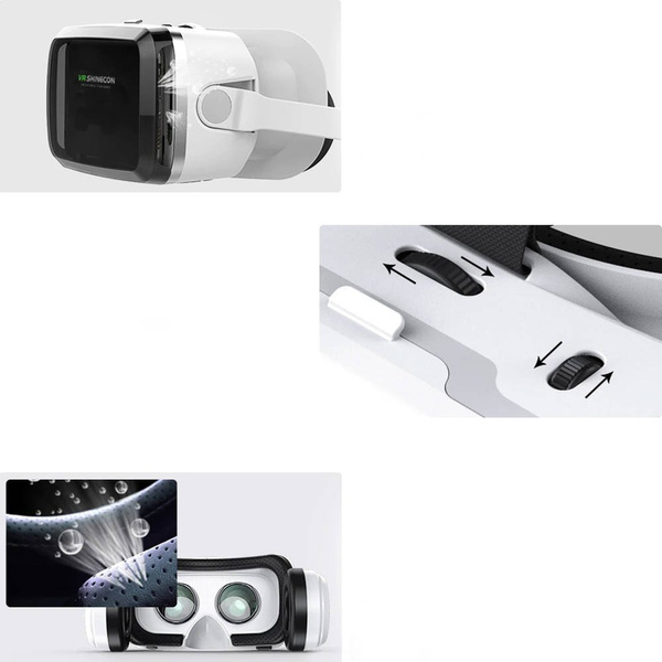 Okulary gogle VR 3D 360 Shinecon G04BS ze słuchawkami - do smartfona