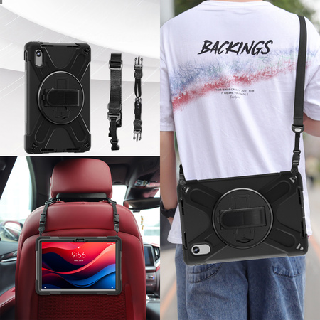 Etui Shockproof z uchwytem do Lenovo Tab M11 10.95 TB330FU TB330XU TB331FC, czarne