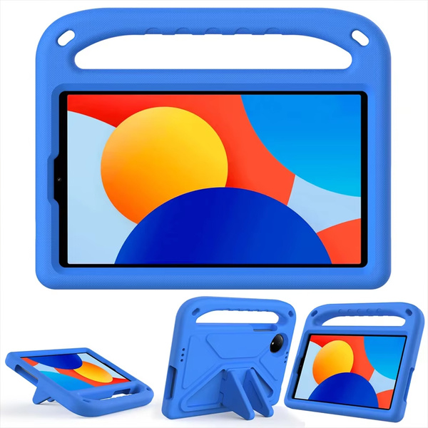 Etui FunColor do Redmi Pad SE 8.7 2024, niebieskie - ochronne z podstawką, dostęp do portów i przycisków
