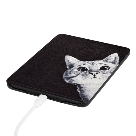 Etui graficzne Kindle Paperwhite 6/ Colorsoft/ Signature Edition - White Cat