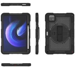 Etui Armor do Xiaomi Pad 7 Pad 7 Pro 11.2 pancerne / 7 Pro, czarne - ochronne z podstawką