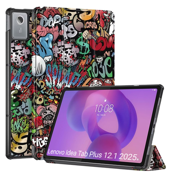 Etui do Lenovo Idea Tab Plus 12.1 2025 - ochronne z podstawką, dostęp do portów i przycisków