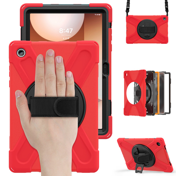 Etui do Samsung Galaxy Tab A11 Plus 10.9 2025 / A9 Plus - Pancerne z szybką, uchwytem i paskiem