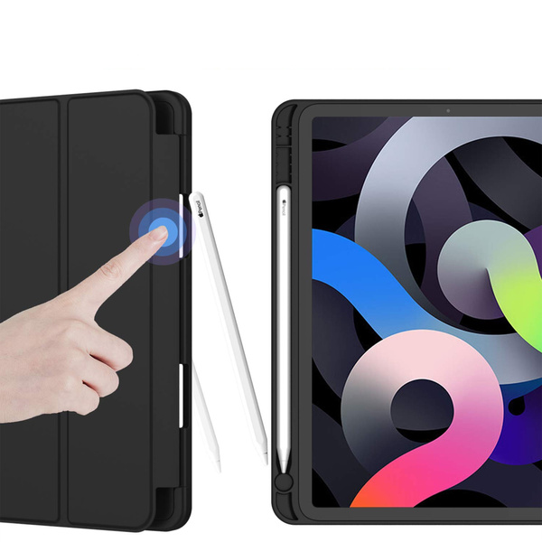 Etui Smart Pencil do iPad Air 11 M4 M3 M2, 2026/ 25/ 24, gen. 8/ 7/ 6, czarne - ochronne z podstawką