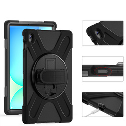 Etui do Samsung Galaxy Tab S10 FE Plus / S10 FE+ 13.1 Pancerne z szybką, uchwytem i paskiem