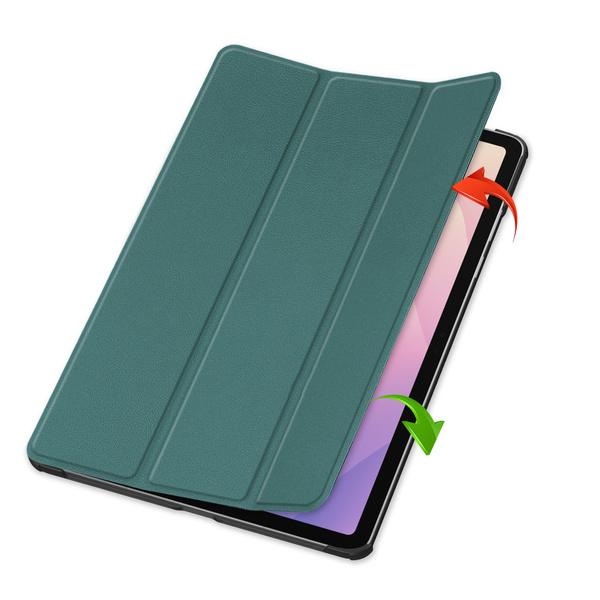 Etui Smart do Samsung Galaxy Tab S11 11 SM SMX736 z klapką, zielone - ochronne z podstawką