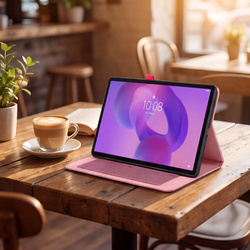 Etui Slim do Lenovo Idea Tab 11" TB336FU TB336ZU ZAFR0378PL z klapką - różowe
