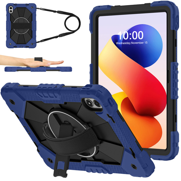 Etui pancerne z uchwytem do Redmi Pad Pro 2 12.1" 2025/ Pad Pro 2024/ Poco Pad M1, granatowe