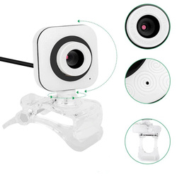 Kamera internetowa mikrofon do lekcji pracy video PC laptop 8812 z uchwytem, czarna