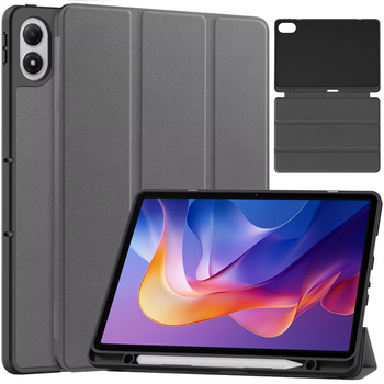 Etui z uchwytem na rysik do Redmi Pad 2 11 2025, ochronne, szare