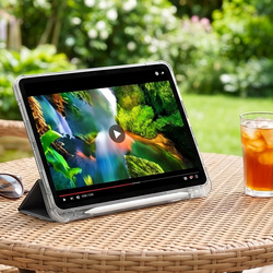 Etui do Xiaomi Redmi Pad 2 11 2025 - przezroczyste z miejscem na rysik i podstawką, czarne
