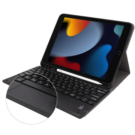 Etui z klawiaturą touchpad do Apple iPad 10.9 22 / 11 A16 2025 TPIP22 (Czarne)