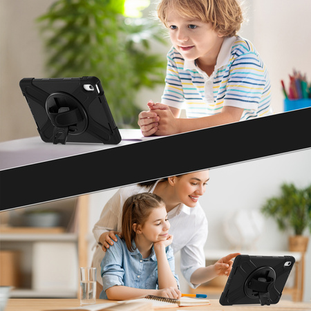 Etui Shockproof z uchwytem do Apple iPad 10.9 2022/11 A16 2025, czarne