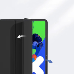 Etui Smart do Lenovo Idea Tab Pro / Pro MT 2025, czarne - ochronne z podstawką, dostęp do portów i przycisków