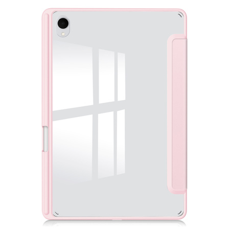 Etui Clear Pencil do Samsung Galaxy Tab S11 11 SM SMX736 z klapką, różowe - ochronne