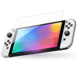 Szkło hartowane do Nintendo Switch Oled zestaw - ochrona ekranu 9H, pełne pokrycie, oleofobowe